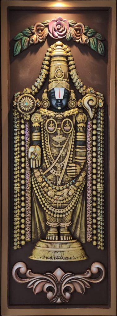Sri Venkateshwara Swami MDF Mural Art