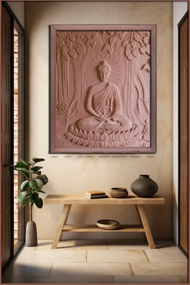 Budda MDF mural