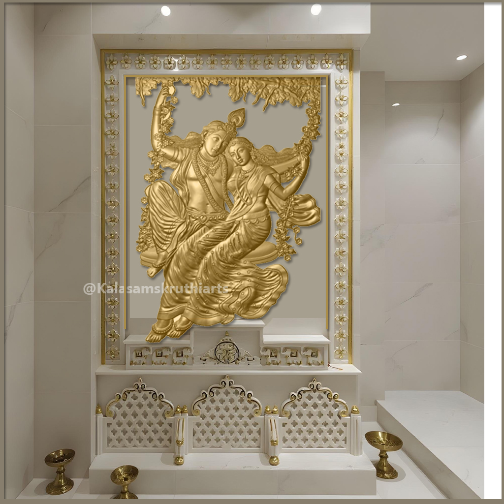 Radah krishna Mdf mural art