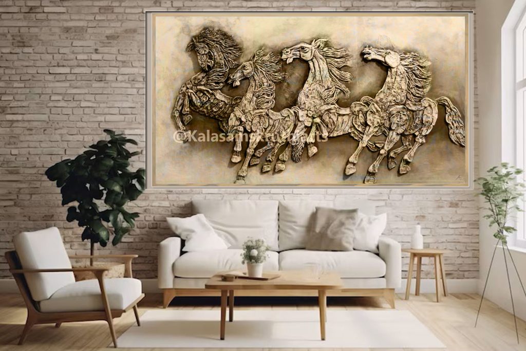 Horse MDF mural art